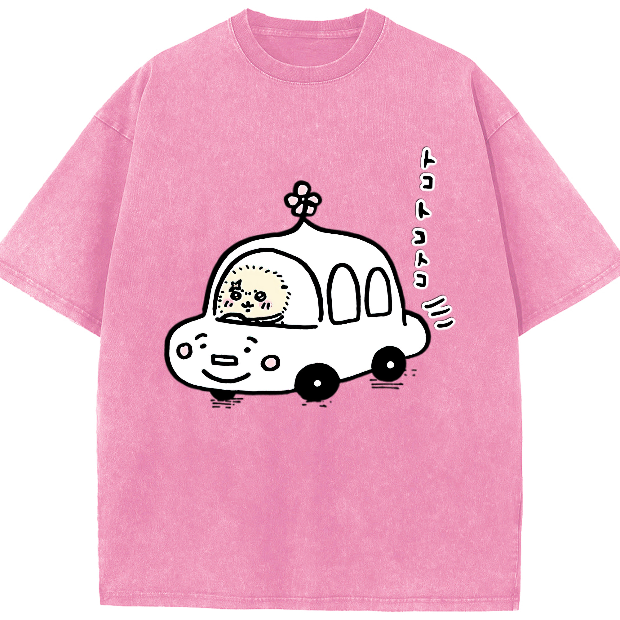 （画像用） ちいかわ ラッコ Chii-kawa Sea otter 綿100% ヴィンテージ風 半袖Tシャツ（フロントプリント）